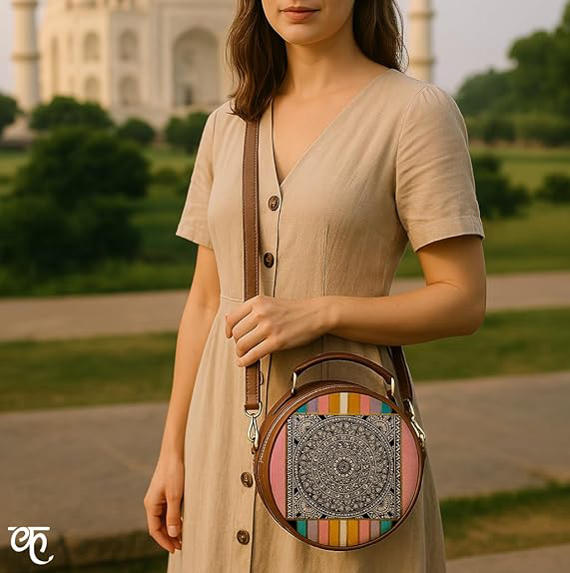 Kalankit Box Sling Bag for Women, Girls