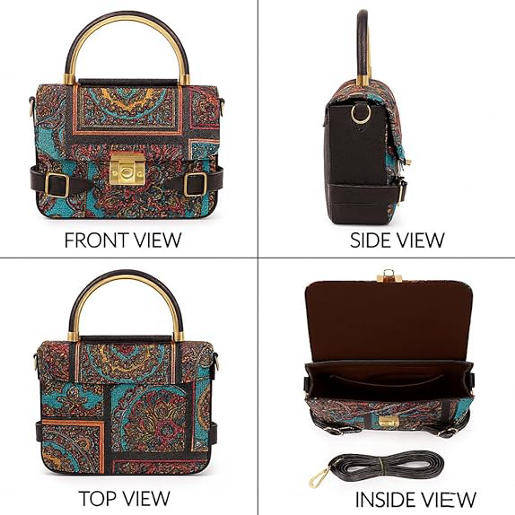 Karigari india Box Sling Bag for Women Girls