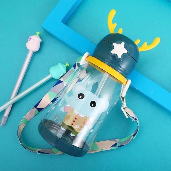 Plexy Deer 650 ml Water Bottle  (Set of 1, Multicolor)