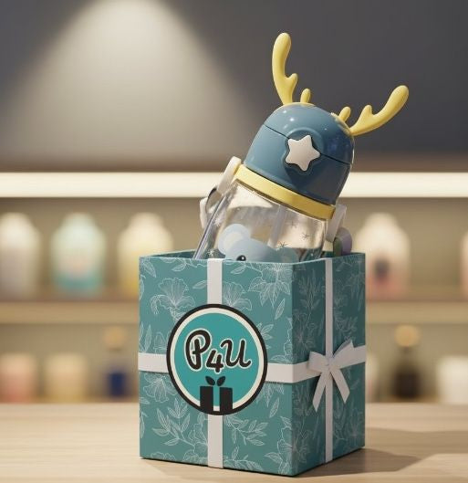 Plexy Deer 650 ml Water Bottle  (Set of 1, Multicolor)