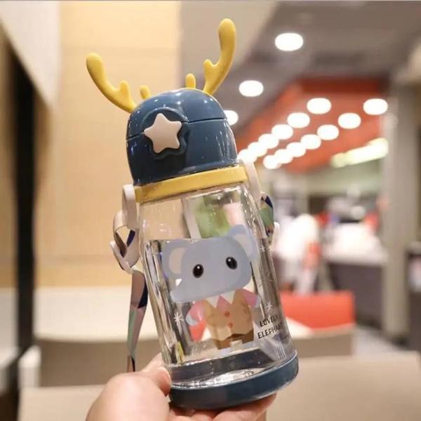 Plexy Deer 650 ml Water Bottle  (Set of 1, Multicolor)